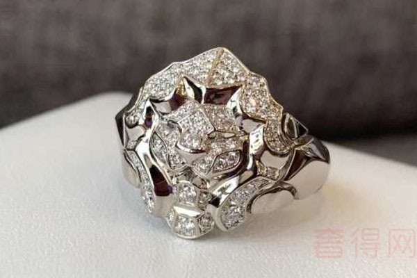 香奈儿高级珠宝750白金钻石戒指实拍